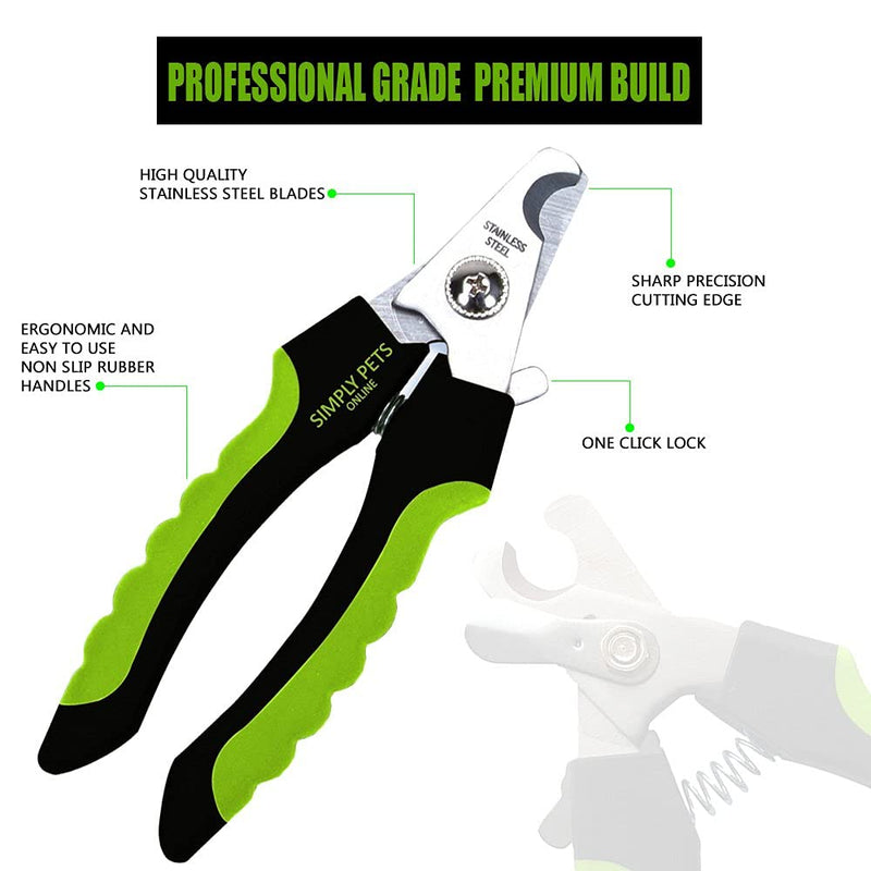 Dog Nail Clippers with Safety Guard - Superior Sharpness - Veterinarian Designed - Suitable for Large Dogs - Stainless Steel Dog Nail Trimmers - BeesActive Australia