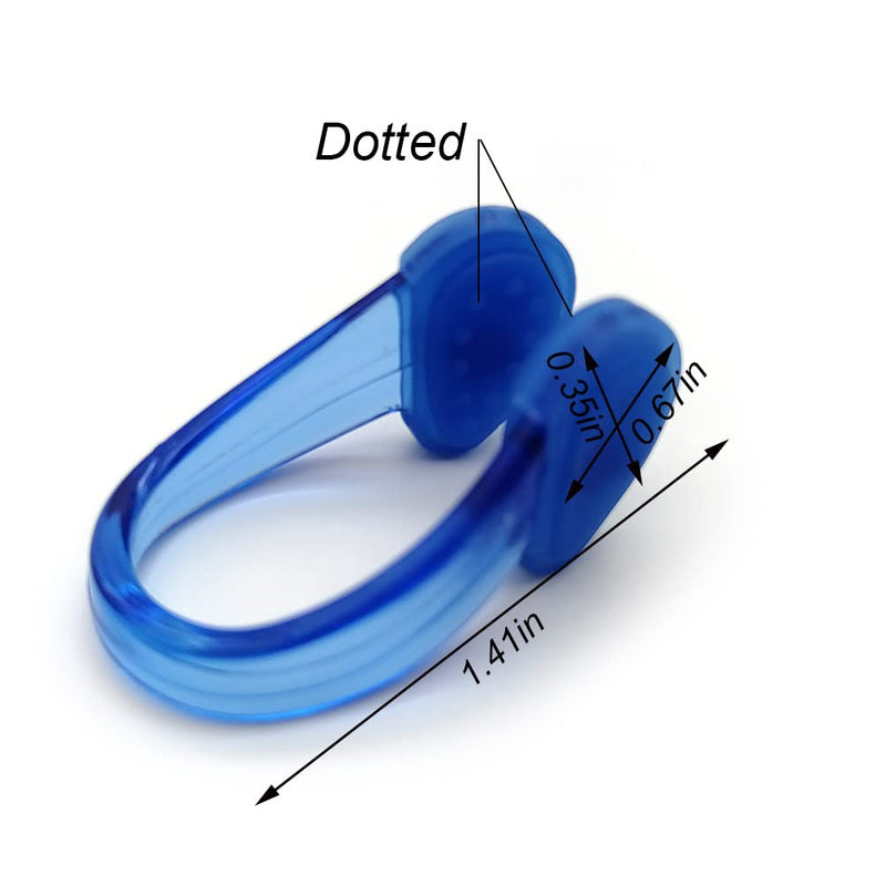 Set of 4 Waterproof Swimming Nose Clips for Adults Kids Age 8+ Nose Plugs for Diving Swimming and Other Water Sports (Blue) Blue - BeesActive Australia