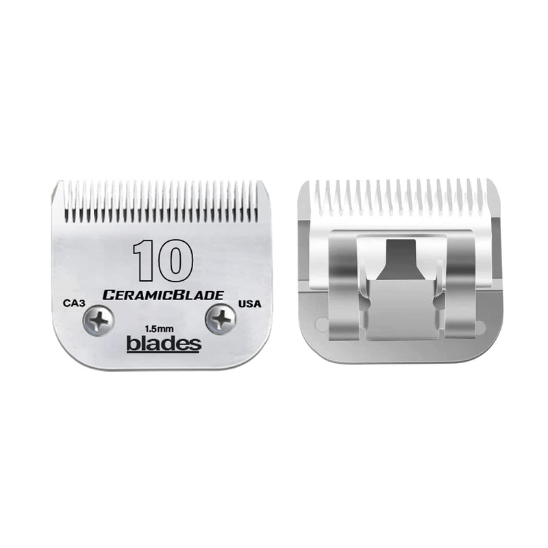 Clipper Blade Dog Grooming Compatible with Andis Clippers Carbon Infused Steel Detachable Ceramic Sharp Edge Also Compatible with Wahl / Oster Dog Clippers #10:1/16"(1.5mm) - BeesActive Australia