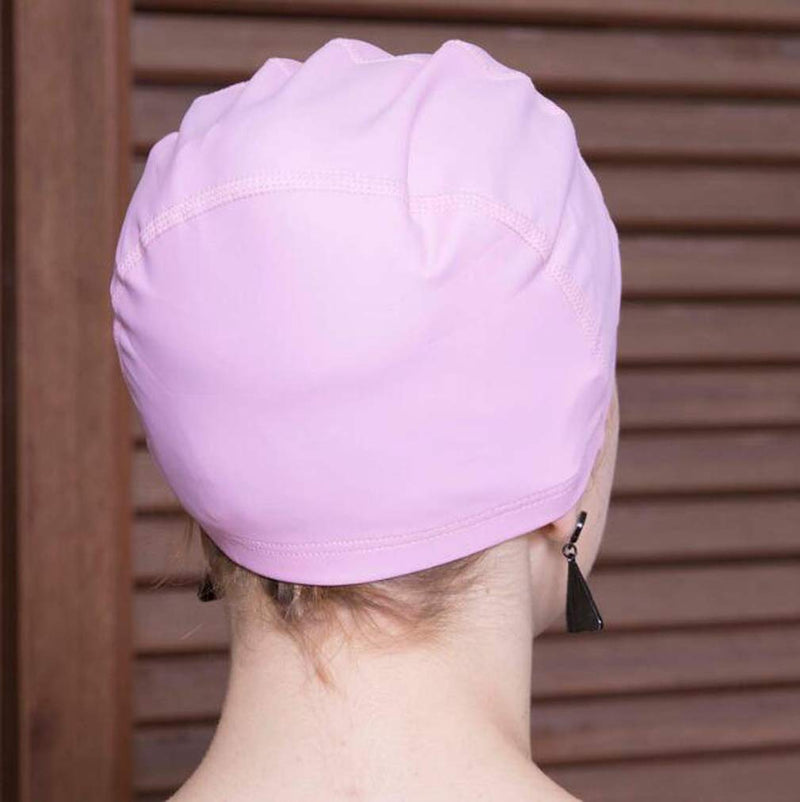Flyusa FZBNSRKO Candy Color Waterproof High Elastic Lycra Swim Caps with PU Coat PU Swimming Cap for Men and Women Long Hair White - BeesActive Australia