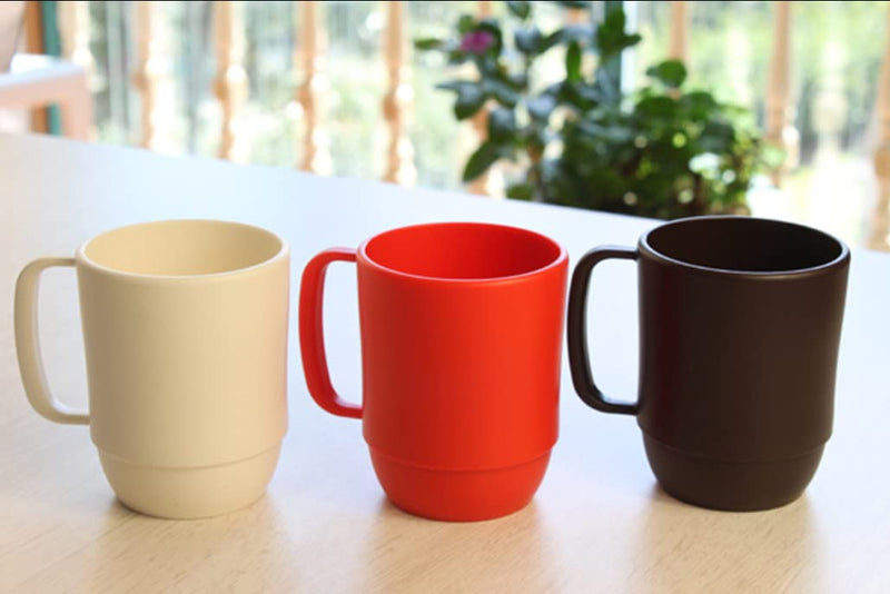 Japanese Microwavable Water Mug Unbreakable Milk Juice Mug for Kids Camping Travel Water Tea Mug 12 ounce BPA Free Non Toxic Dishwasher Safe Made in Japan, Chocolate - BeesActive Australia