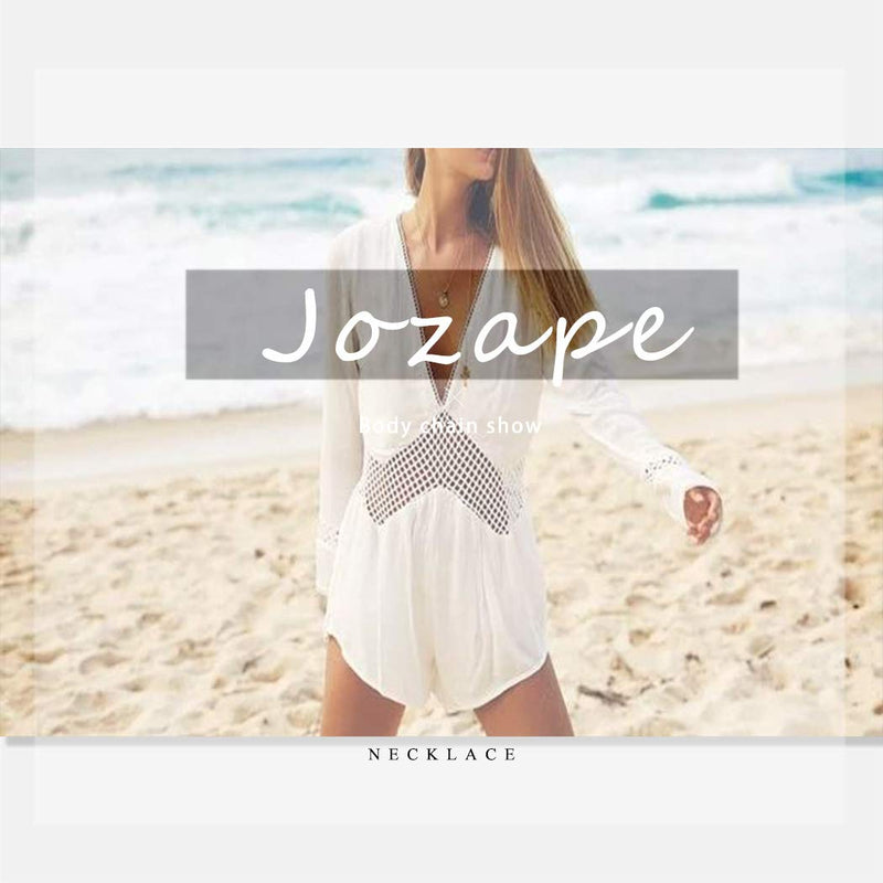 Jozape Layered Necklace Moon Pendant Necklace Bar Necklace Jewelry Chain for Women and Girls (Gold) Gold - BeesActive Australia