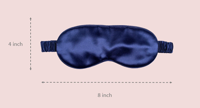 Softtex-Top 6A Grade-Pure 19 Momme Natural Mulberry Silk Two Sides Eye Mask-Navy Blue - BeesActive Australia