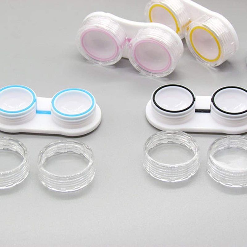 Exceart 15pcs Clear Cute Contact Lens Case Leak-Proof Durable Portable Storage Case Dual Box Container Holder for Contact Lense - BeesActive Australia