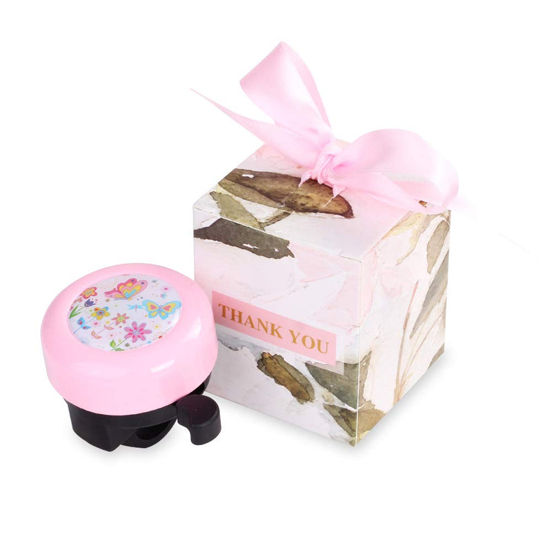 MINI-FACTORY Bike Bell for Girls, Cute Pink Girly Butterfly Flower Bike Accessory Safe Cycling Ring Horn for Bicycle Handlebar (Butterfly + Flowers) Butterfly + Flowers - BeesActive Australia
