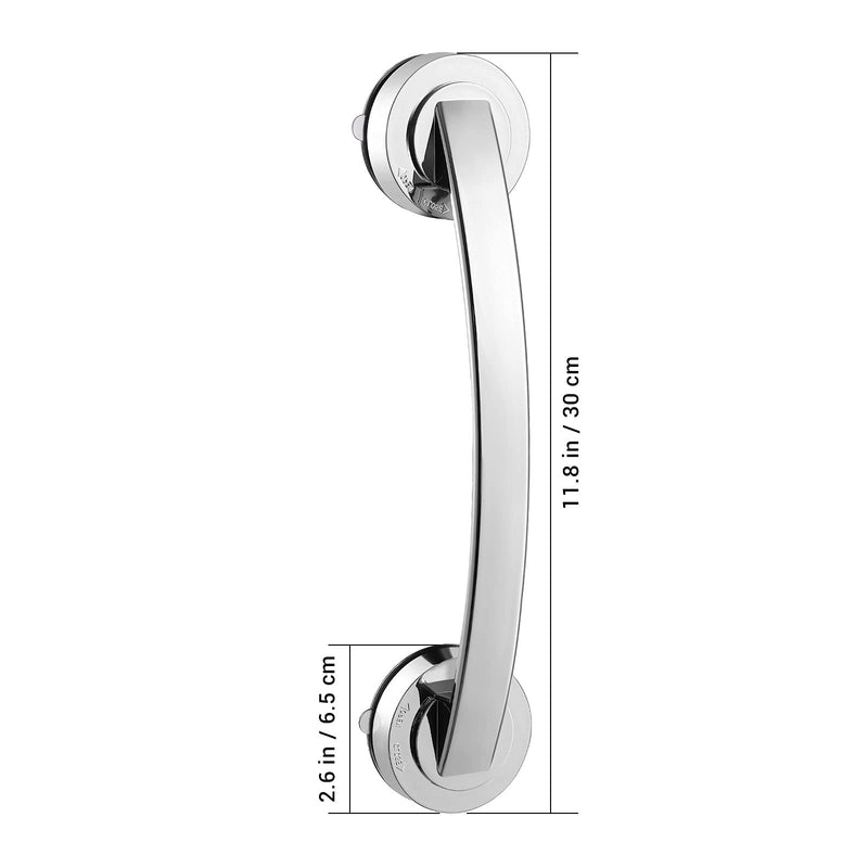 DOITOOL Suction Bath Grab Bar, Bathroom Balance Bar, Bathroom Suction Shower Handle Grab Bar, Safety Hand Rail Support Bar for Tub, Handicap, Elderly, Kid, Injury, Senior Assist Bath Handle (Silver) Silver - BeesActive Australia