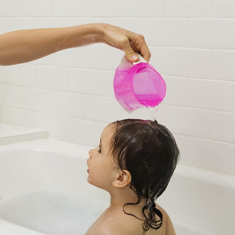 Baby Bath Soft Rim Shampoo Rinser Cup Jug Infant Bathtub Wash Shower Munchkin Pink - BeesActive Australia