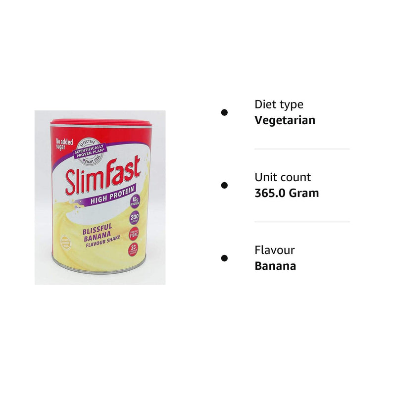 SlimFast High Protein Meal Replacement Shake Summer Banana 365g – Take Advantage of The Slim Fast Magic to Lose Weight, Feel Energised and in Control of Your Life - BeesActive Australia