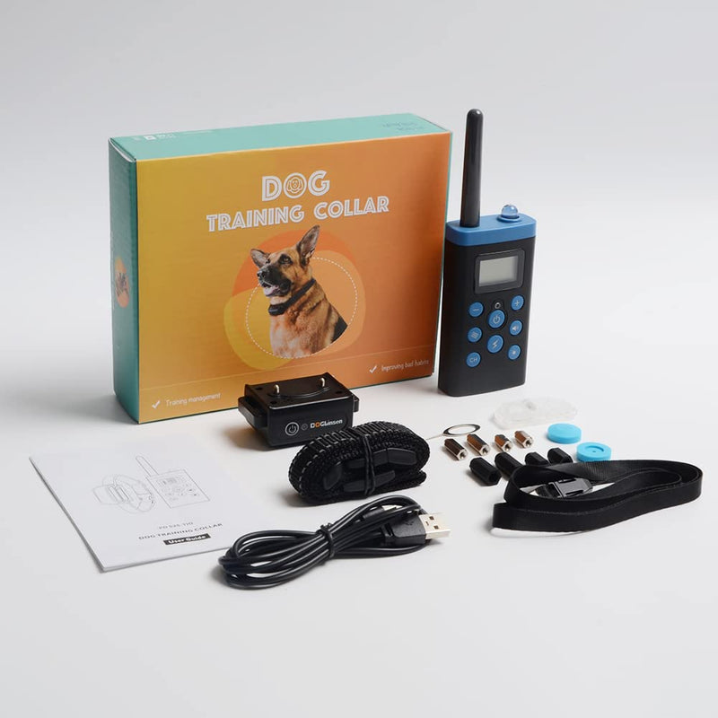 Dog Shock Collar, Dog Training Collar with Remote, Waterproof Electric Dog Collar with Beep, Vibration, Shock, Light and Barking Mode, Suitable for Large Medium Small Dogs and Puppy - BeesActive Australia