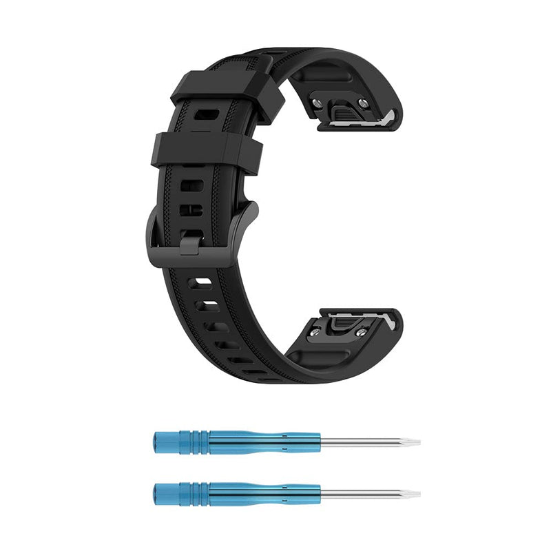 Compatible for Garmin Fenix 6S/6S Pro, 20mm Width Silicone Strap WatchBand Replacement for Garmin Fenix 6S/fenix 6S pro/fenix 6S Sapphire/Fenix 5S/Fenix 5S plus/D2 delta S Smartwatches Black - BeesActive Australia