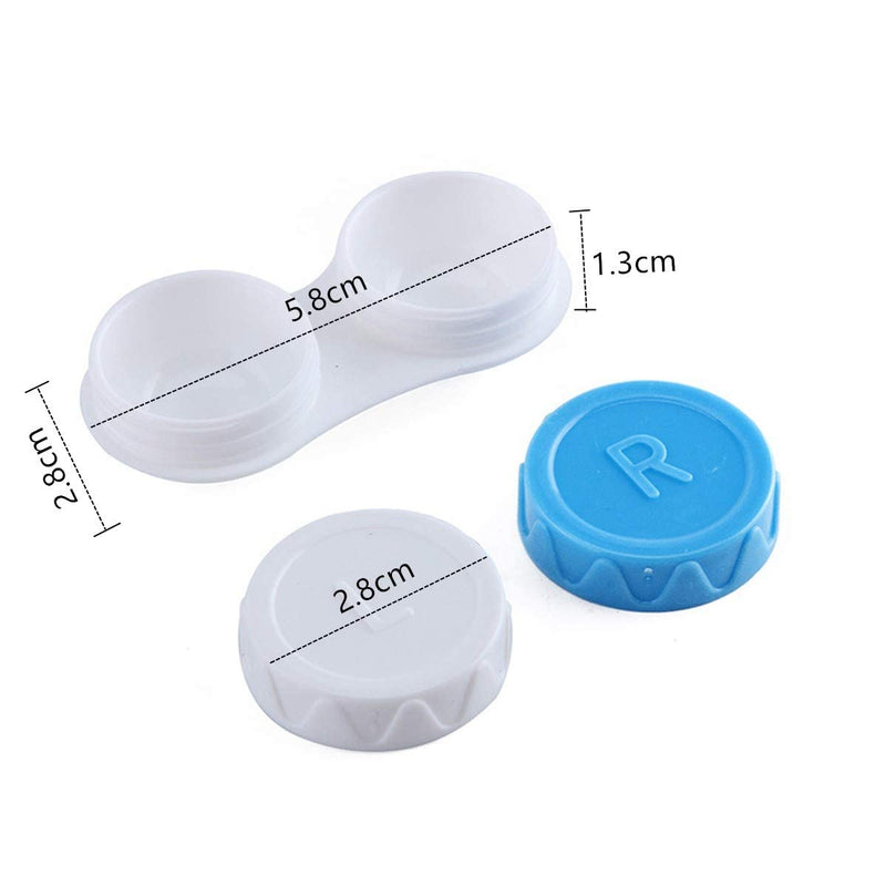 25 Pack Contact Lens Cases Portable Contact Lens Container Contact Lens Soaking Storage Case with L and R Caps, 5 Colors - BeesActive Australia