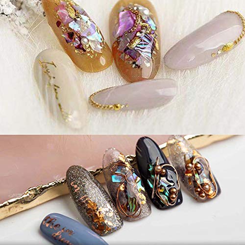 Irregular Abalone Seashell Slices, 3D Nail Art Shell Piece Nail Art Decorations UV Gel Flake Mermaid Nail Sequins - BeesActive Australia