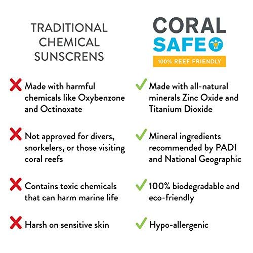 Coral Safe Natural SPF 30 Mineral Sunscreen - Body Skin Care Products for Men and Women - Hand and Facial Sunblock - Kid and Baby Safe - 3.4 fl oz - BeesActive Australia