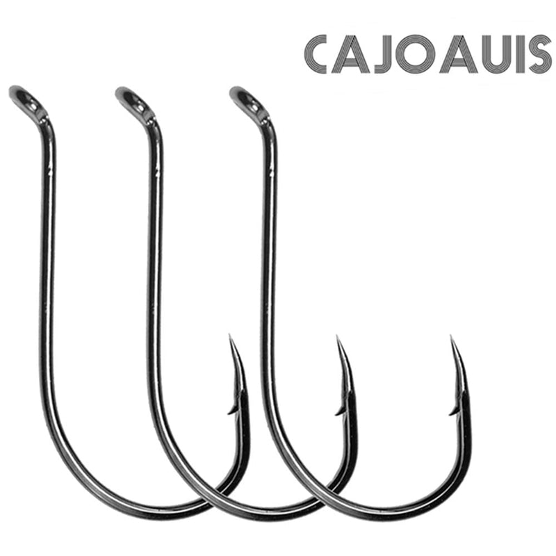 CAJOAUIS 100 Pcs Sharp Octopus Hook Sport Circle Fishing Hooks High Carbon Steel Fishing Jig Hook Black Fishhooks-Sizes 4# to 8/0# 2#-100PCS - BeesActive Australia