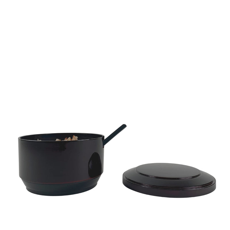 JapanBargain 4777, Rice Serving Bowl with Lid and Rice Paddle Spoon Japanese Ohitsu Container Made in Japan, Burgundy Color, Serving 4-6 People Large - BeesActive Australia