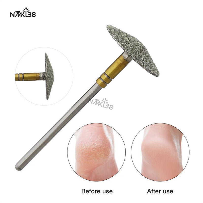 NMKL38 Pedicure Diamond Bur 3/32" Stainless Steel Professional Podiatry Chiropody Foot File Manicure Nail Reduction Drill Bit Rotary Tool for Electric Milling Machine - BeesActive Australia