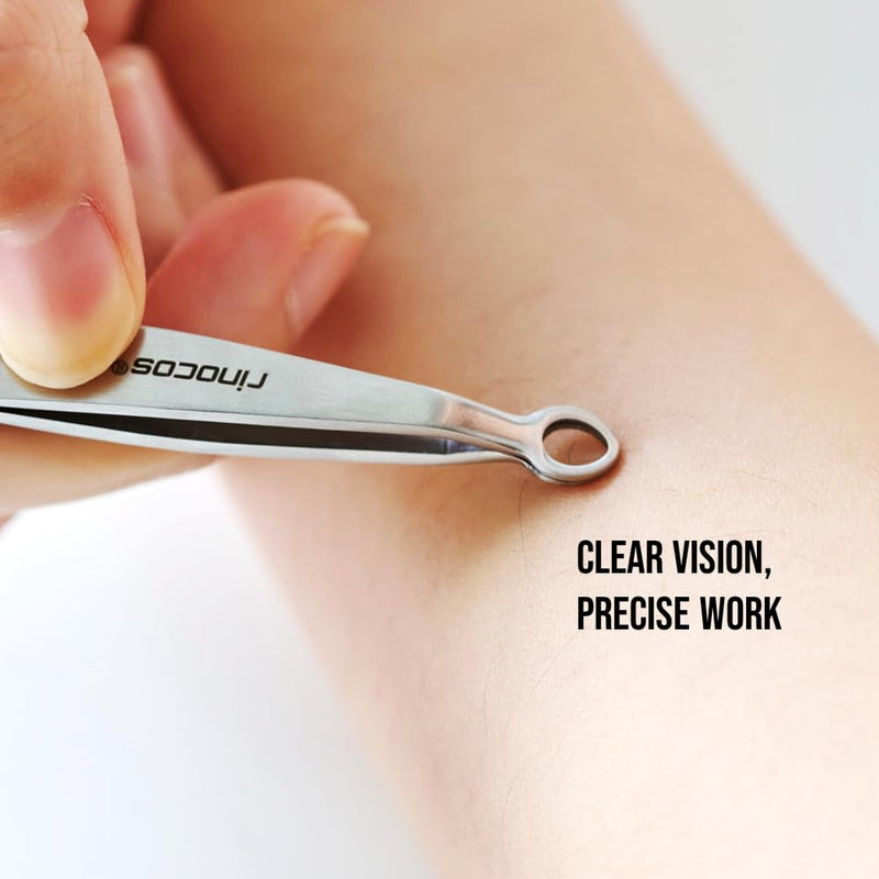 [Premium Hand-Made] Round tip Tweezers, 316 Surgical-Grade Stainless Steel for Safety, Precision tweezers, hair tweezers for plucking, Facial Hair Tweezers for Men & Women, Trim Tweezers Gold - BeesActive Australia