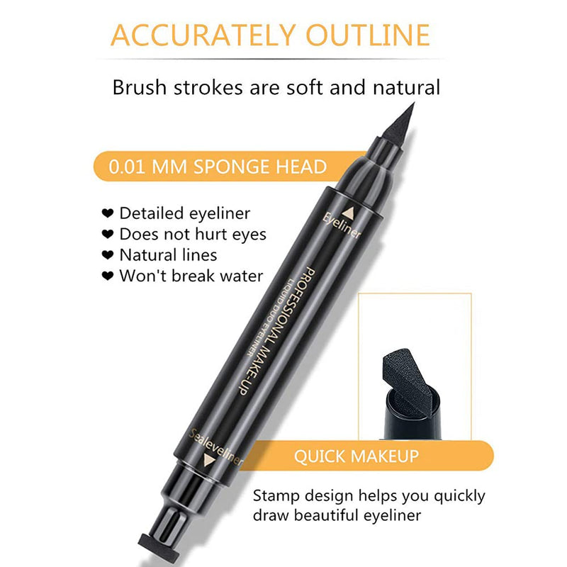 Winged Eyeliner Stamp - Eyeliner Stamp /Wingliner Eyeliner Pen Pencil /Black Liquid Eye liners for Women Long Lasting Smudge-proof - BeesActive Australia
