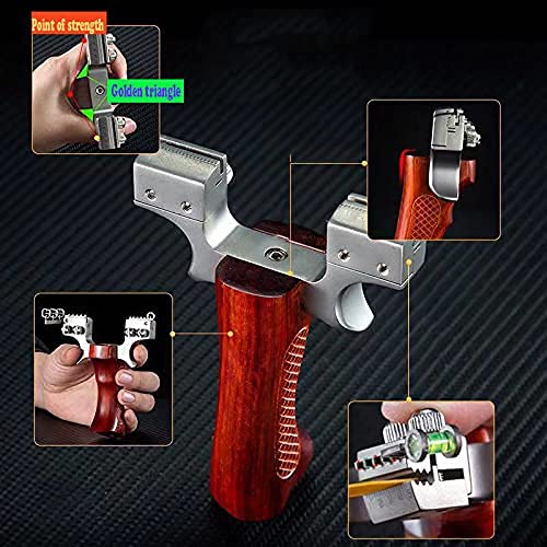Svyaxfa Slingshot Alloy Heavy Professional Slingshots Set for Adult Hunting Powerful Stainless Steel Handle High Velocity Catapult Slingshots alloy slingshot - BeesActive Australia