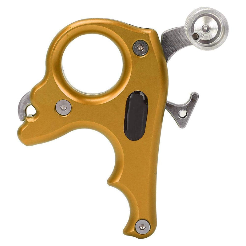 VGEBY1 Archery Thumb Trigger, 3 Finger Archery Release Aid Grip Archery Thumb Caliper Bows Shooting Tool Accessory Gold - BeesActive Australia