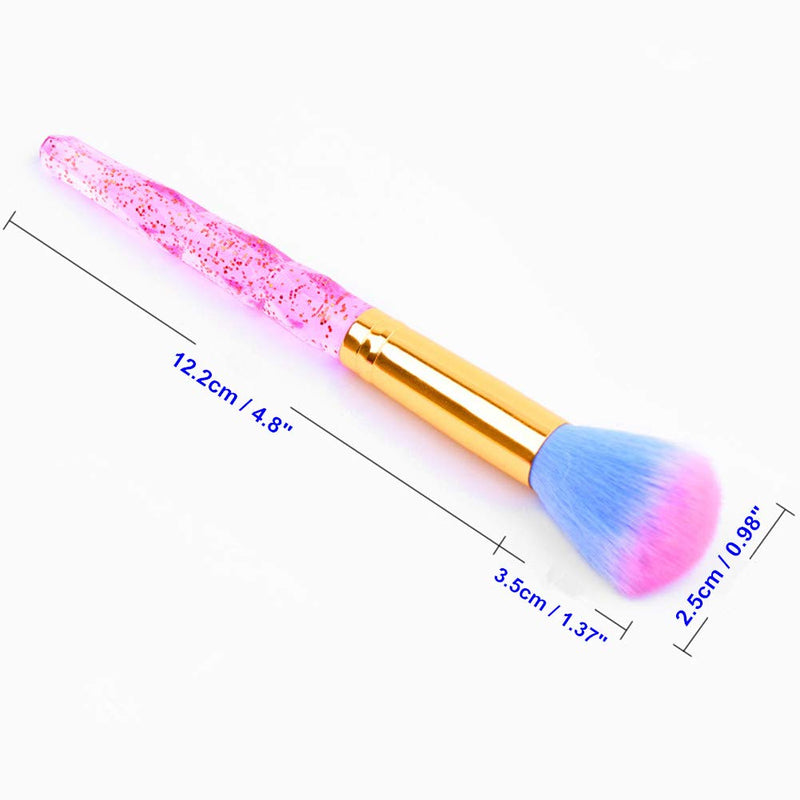 Nail Art Dust Remover Soft Nail Brush Cleaner for Acrylic Nails, Makeup Powder Brushes (Pink) - BeesActive Australia