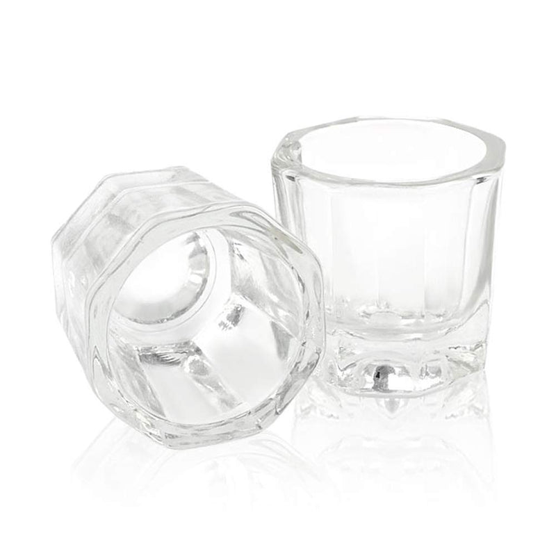 6Pcs Clear Nail Art Acrylic Liquid Powder Dappen Dish Bowl Glass Crystal Cup Glassware for Nail Art Manicure Care Tools - BeesActive Australia