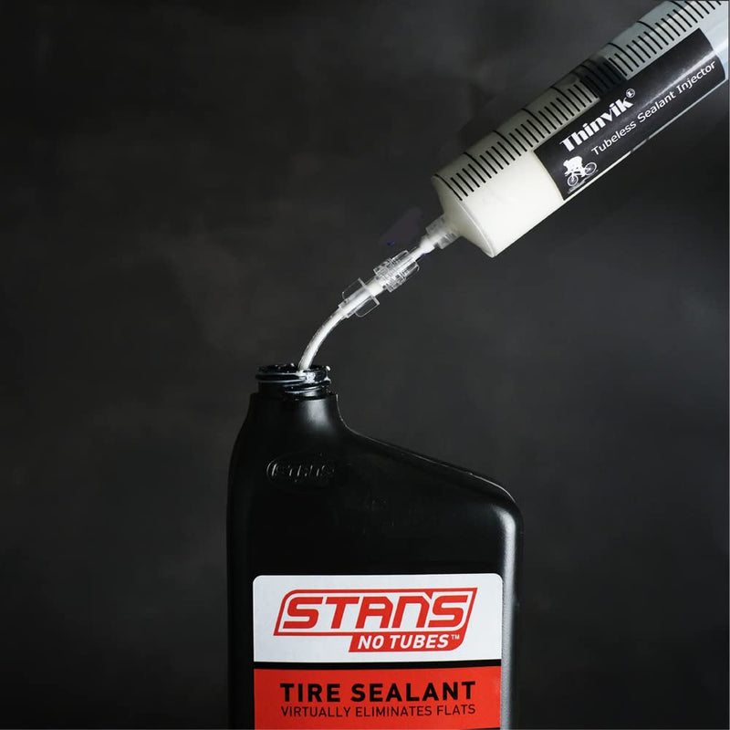 Thinvik 3.5 oz/100ML Tubeless Sealant Injector for Stans No Tubes sealant.BikeTubeless Sealant Syringe for Presta Schrader Valve Core Removal Tool and Other sealants 100ml - BeesActive Australia