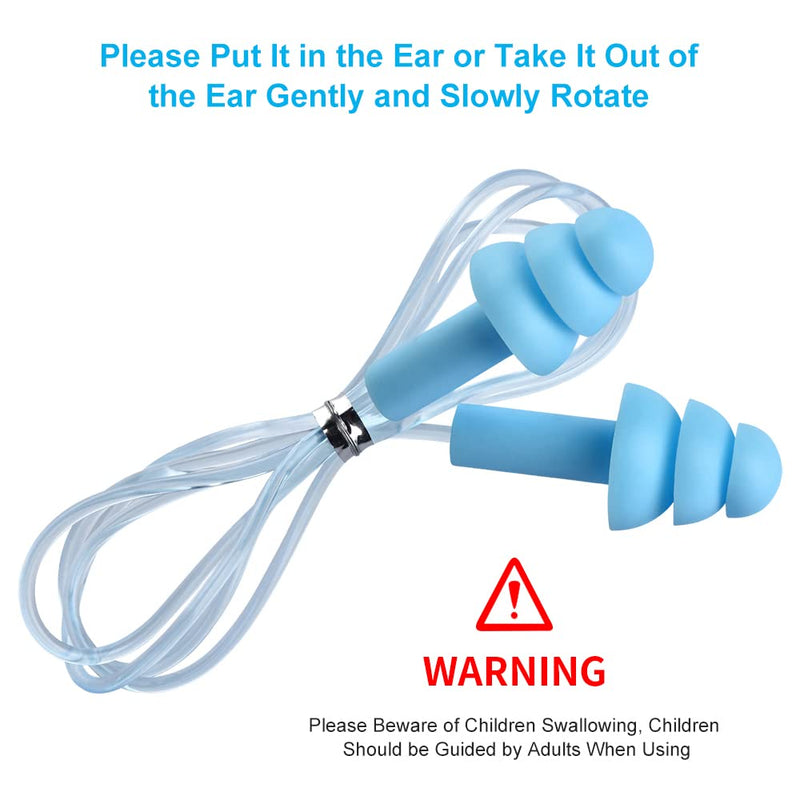 5 Pairs Reusable Super Soft Silicone Earplugs, Comfortable Ear Plugs That can Quickly Eliminate Noise, Suitable for Swimming, Sleeping, Snoring, Working, Studying, Loud Noise - BeesActive Australia