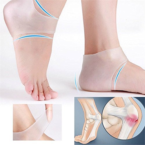 Moisturizing Heel Support and Skin Softening Gel Heel Sleeves for Heel Pain Relief, Heel Fissures, Dry Cracked Heel Repair, Protective Cushioning for Plantar Fasciitis by JERN for Men and Women - BeesActive Australia