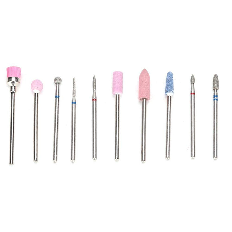 【𝐂𝐡𝐫𝐢𝐬𝐭𝐦𝐚𝐬 𝐆𝐢𝐟𝐭】 Nail Drill Bits Set, Environmentally Friendly And Harmless Pedicure Bits, Durable Excellent Durability for Home Manicure Store Salon Shop Beauty Salon(White 10-piece set) White 10-piece set - BeesActive Australia