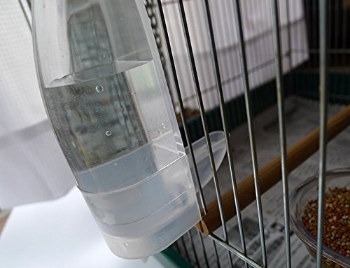 TOKYO-T Pet Bird Cage Water Bottle Dispenser Feeder for Zebra Finch Budgies Set of 2 Clear - BeesActive Australia