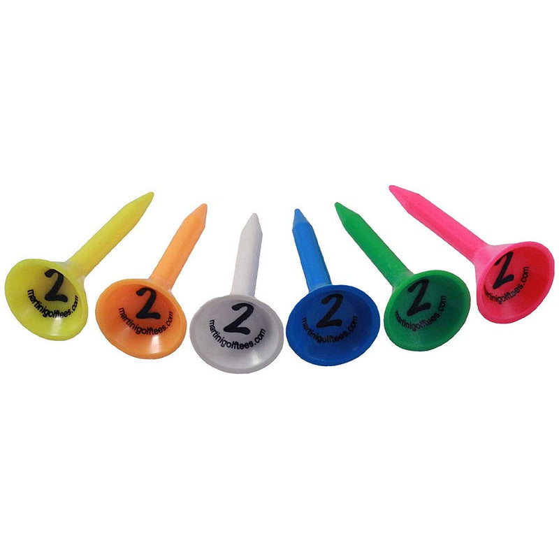 Martini Golf Tees 2" (5 Pack) Assorted Colors - BeesActive Australia