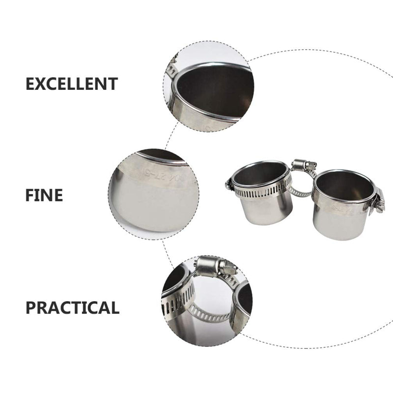 balacoo Bird Water Feeder Dishes Bird Bowl for Cage Coop Cups Parrot Food Hanging Pet Animal Stainless Steel Birdcage Bowls Feeding Perches Play Stand with Clamp 15x6. 5cm - BeesActive Australia