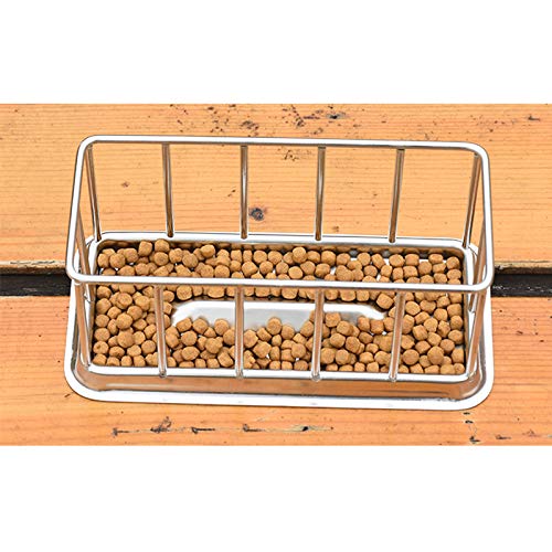 La La Pet® Stainless Steel Reptile Turtle Food Water Dispenser Feeder Food Bowl Feeding Dish for Lizard Tortoise Chameleon L Rectangle - BeesActive Australia