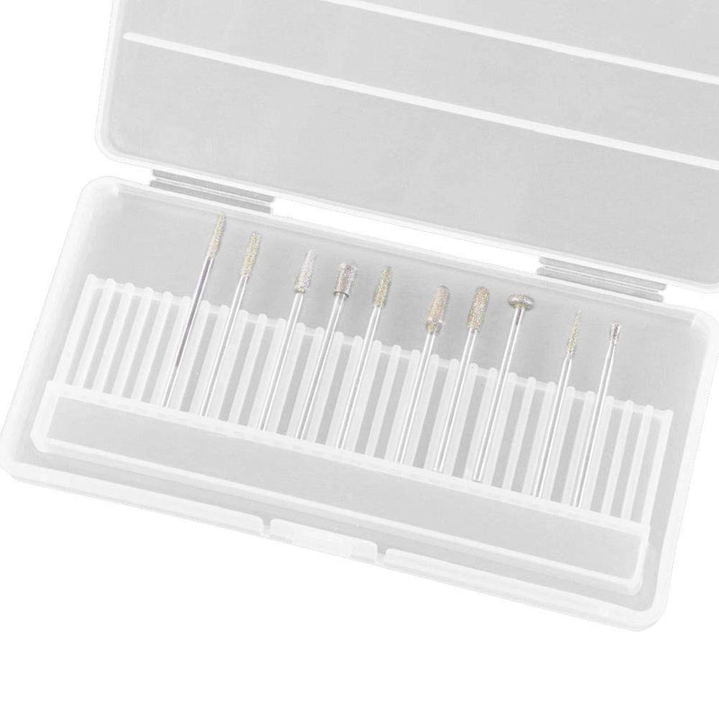 Nail Drill Bit Case,30 Holes Nail Drill Bits Holder,Stand Drill Bits Container Displayer Organizer Box for Nail Drill Bit Manicure Tools - BeesActive Australia