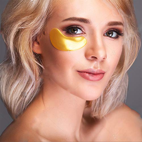 Hot Glow Cosmetics 24K Gold Under Eye Mask/Patches with Collagen and Hyaluronic Acid, Treatment for Anti-Wrinkle, Anti-aging, Moisturizing, Firming, Dark Circles, Puffiness (15 pairs) - BeesActive Australia