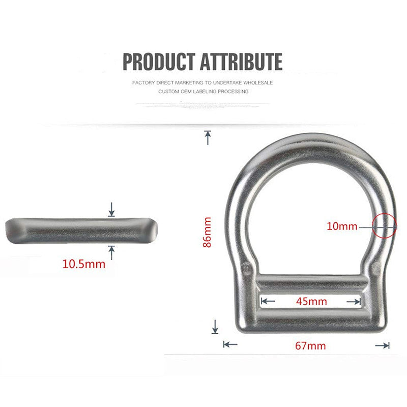 Aluminum Slotted Light Weight D-Ring for 1 3/4" Webbing Belt Outdoor Mountaineering Caving Climbing Accessory 2-Pack - BeesActive Australia