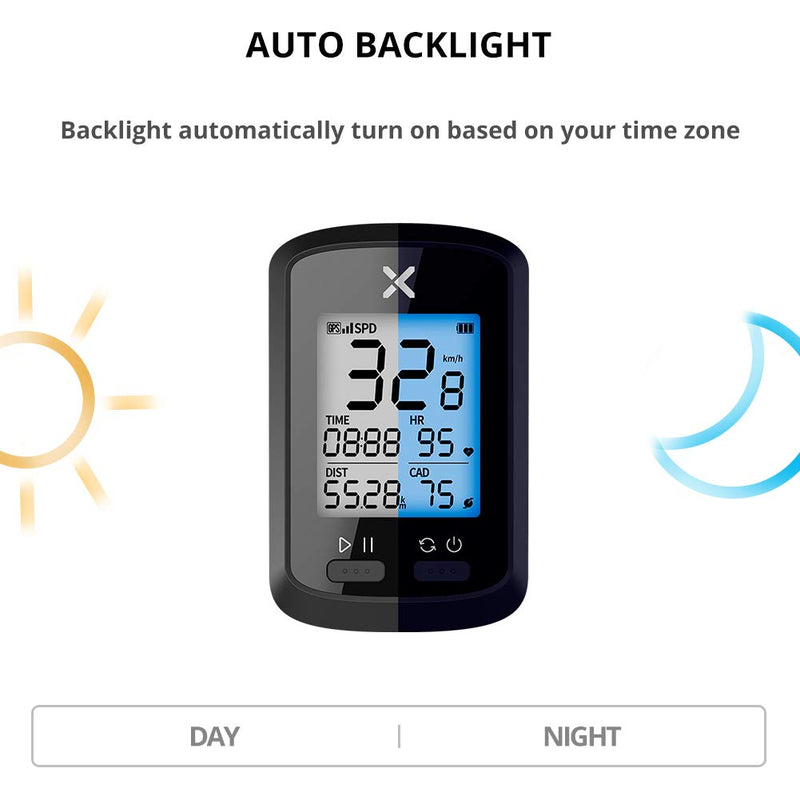 XOSS G+ GPS Bike Computer, Bluetooth ANT+ Cycling Computer, Wireless Bicycle Speedometer Odometer with LCD Display, Waterproof MTB Tracker Fits All Bikes (Support Heart Rate Monitor & Cadence Sensor) - BeesActive Australia