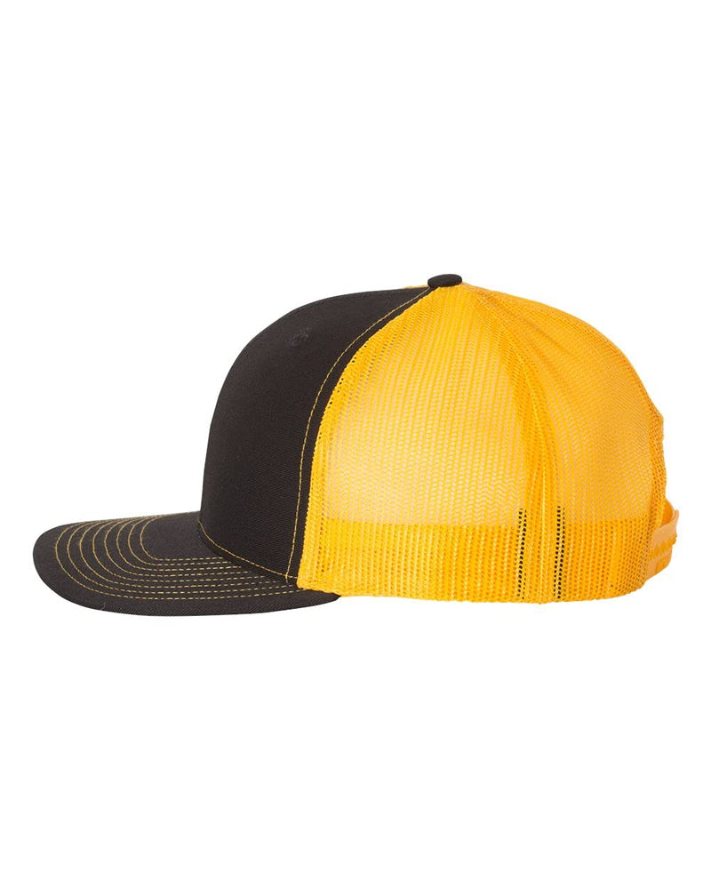 RICHARDSON 112 Trucker OSFA Baseball HAT Ball Cap One Size Black/ Gold - BeesActive Australia