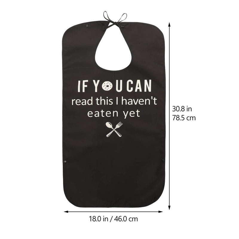 DOITOOL Household Dinner Bib Adult The Eldly Bib Wear-resistant Elderly Bib Adult Washable Dining Bibs Adult Accessory Black-1 - BeesActive Australia