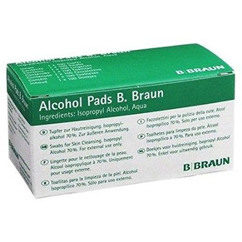 Alcohol Wipes Pads Sterile Antiseptic Swabs Cleansing Wipes Antibacterial First Aid Injections Piercings Braun Pack of 100 Pads - BeesActive Australia