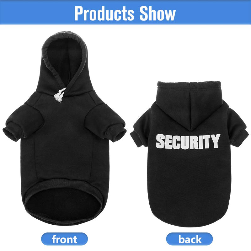 Dog Hoodie Pet Clothes - Security Printed Pet Sweaters with Hat Soft Cotton Coat Winter for Small Medium Large Dogs Cats - BeesActive Australia