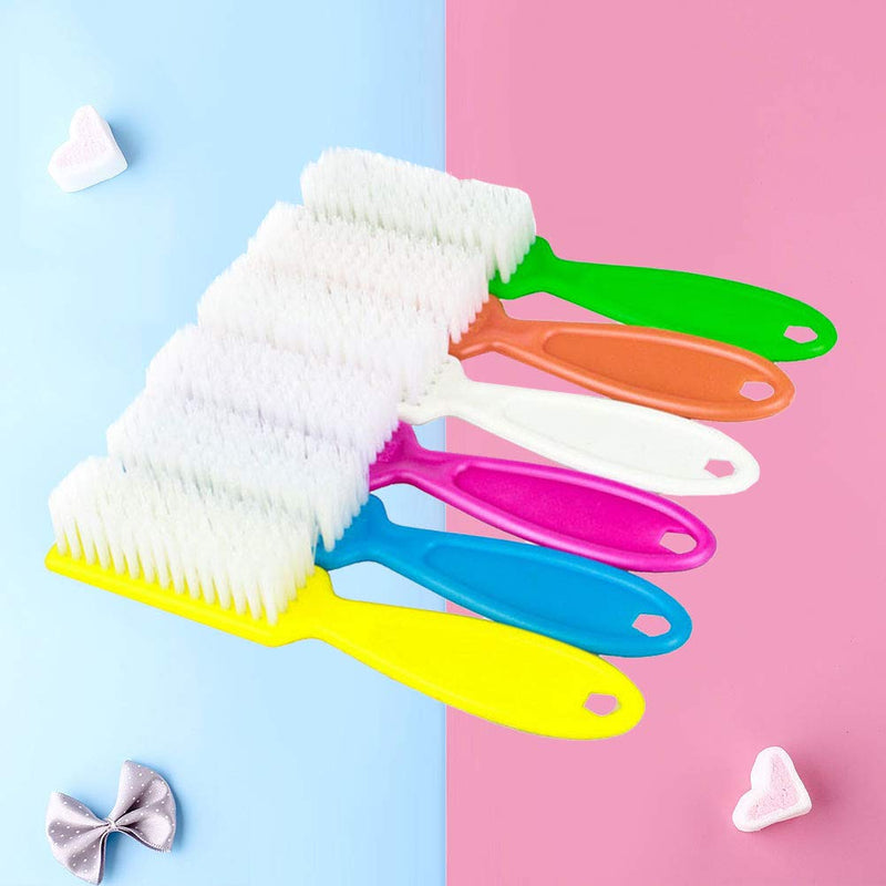 Healifty Nail Brush 4pcs Nail Brush Long Handle Plastic Cleaning Scrubbing Brushes for Nail Makeup (Random Pattern) - BeesActive Australia