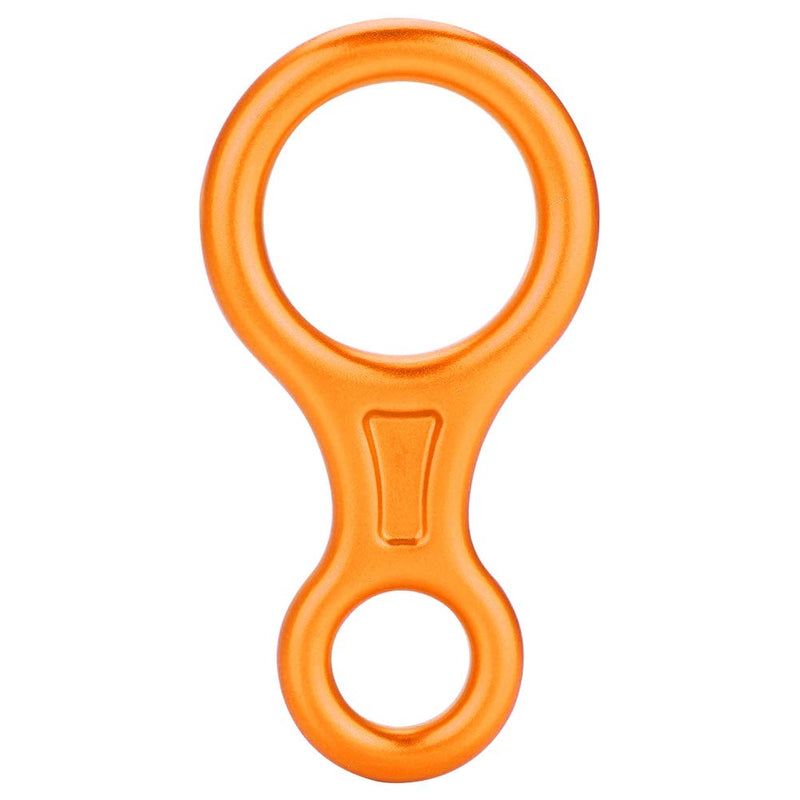 Vbestlife Rescue Rope Descender, 35KN Figure 8 Aluminum Descender Rappel Ring Rock Climbing Rescue Gear for Rappelling Belaying Climbing Orange - BeesActive Australia