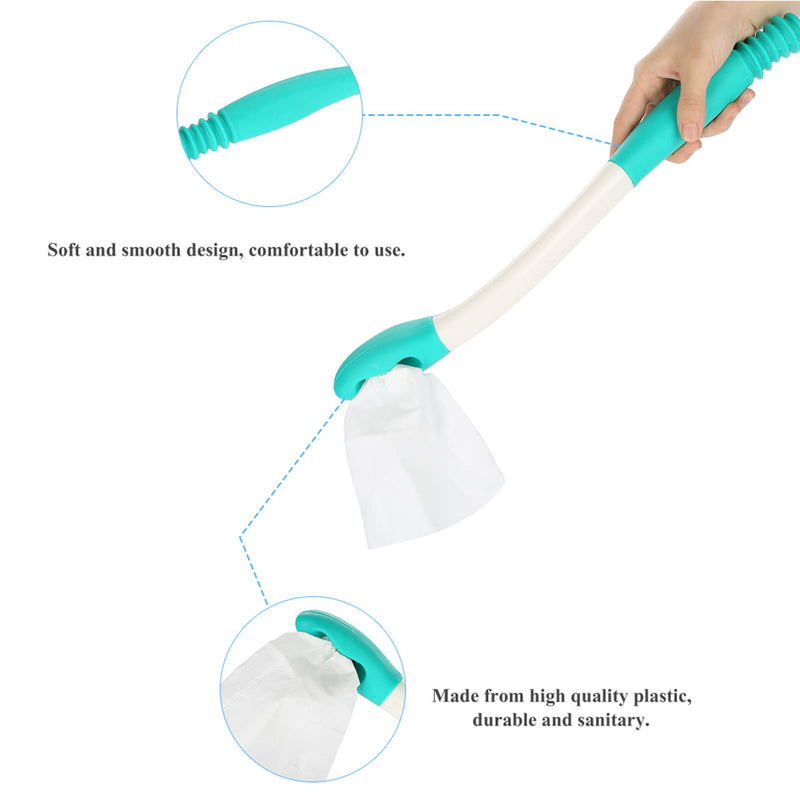 Self-Wiping Wipe Toilet aids, with Long Handle, Foldable Tissue Grip Comfort, Button Design, for The Elderly, Pregnant Women - BeesActive Australia