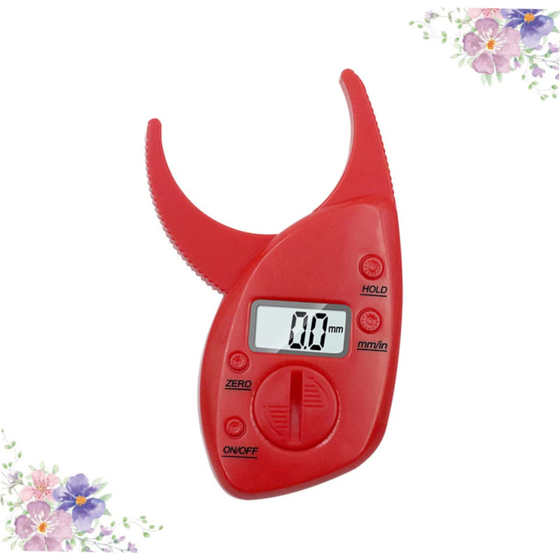 Healvian Digital Calipers Body Fat Measuring Device Portable Fat Tester Digital Skinfold Analyzer Body Fat Caliper Digital LCD Display Teller Fat Teller Tool Measuring Instrument Fat Clip 11.4X6.7cm Red - BeesActive Australia