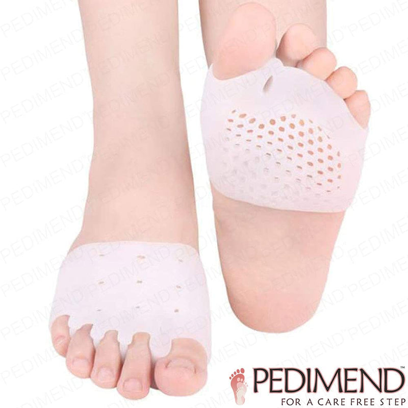 Pedimend 2 Pairs Gel Toe Separators Metatarsal Pads, Gel Toe Straightener for Overlapping Toes, Bunion Corrector, Hallux Valgus Forefoot Pain Relief - BeesActive Australia