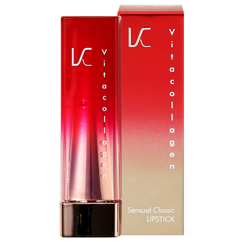 VITA COLLAGEN Sensual Classic Lipstick 0.12oz/3.5g (Red) Red - BeesActive Australia