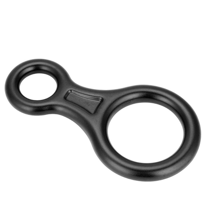 SolUptanisu Climbing,Climbing Rappel 8 Ring, 35KN Figure 8 Aluminum Descender Rappel Ring Rock Climbing Rescue Gear for Rappelling Belaying Climbing (Black) - BeesActive Australia