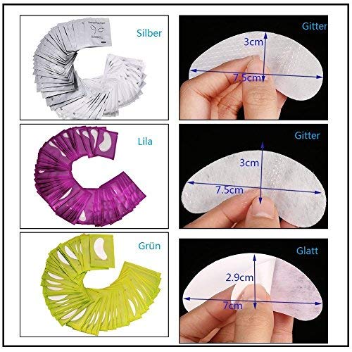 50Pairs Under Eye Gel Patches, Lint Free Under Eye Pads Hydrogel & Collagen Eye Moisture Mask for Eyelash Tinting & Lash Extension Makeup Beauty Tool for Pro Salon and Individual Use (silver) silver - BeesActive Australia